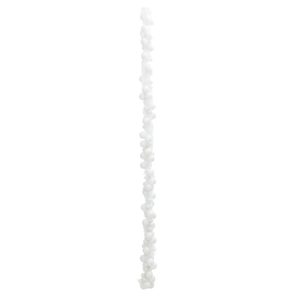 vidaXL Weihnachtskugelgirlande Weiß 186 cm Polystyrol