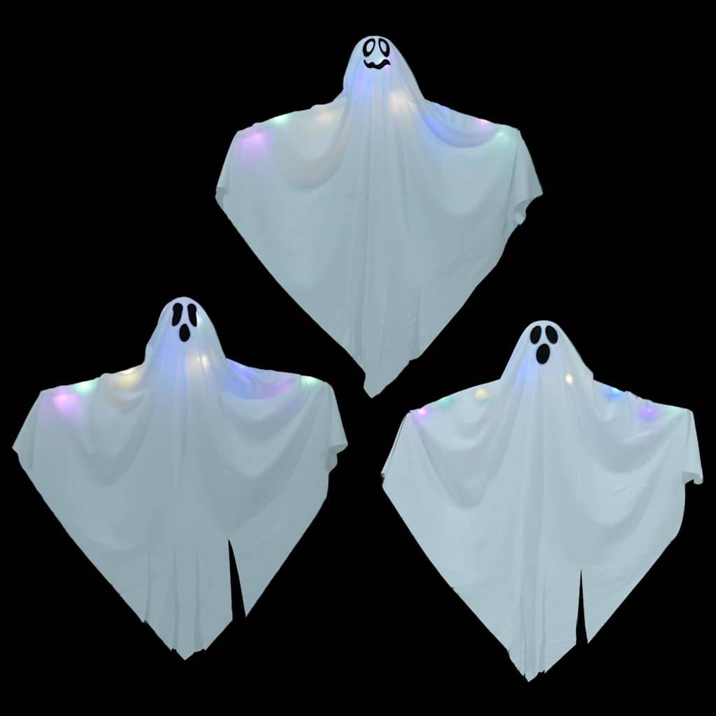 vidaXL Hängender Halloween Geist 3 pcs Weiß 52 x 62 cm Polyester