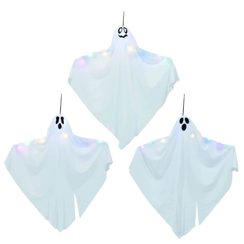 vidaXL Hängender Halloween Geist 3 pcs Weiß 52 x 62 cm Polyester