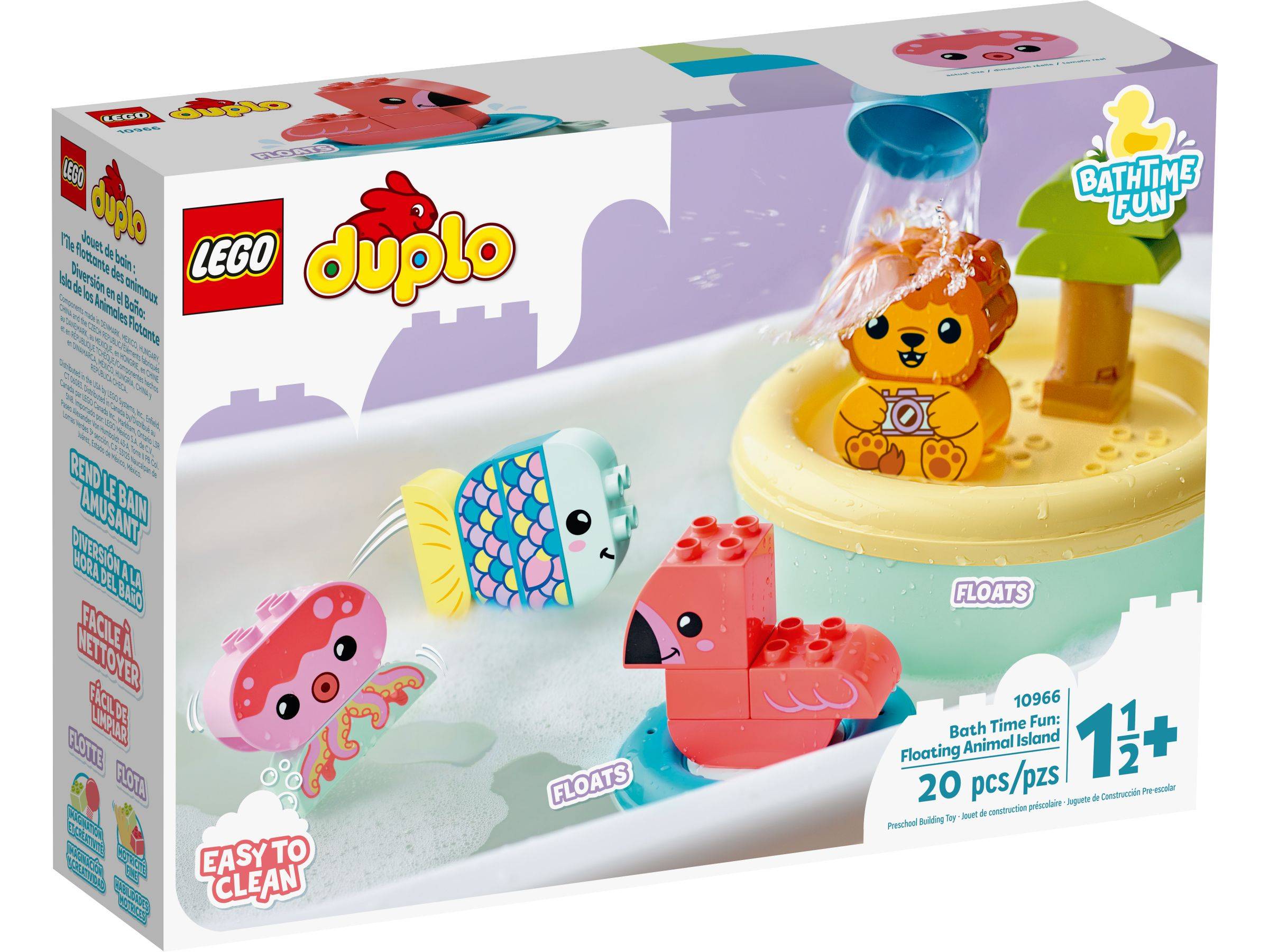 LEGO® DUPLO® 10966 Badewannenspaß: Schwimmende Tierinsel