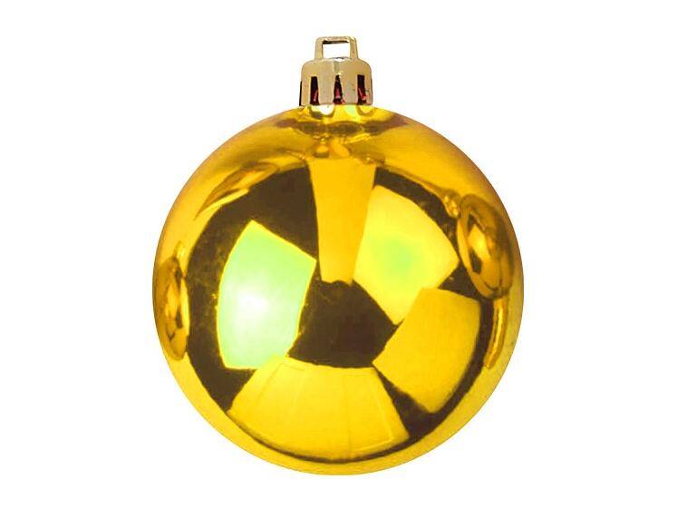 EUROPALMS Dekokugel 10cm, gold 4x