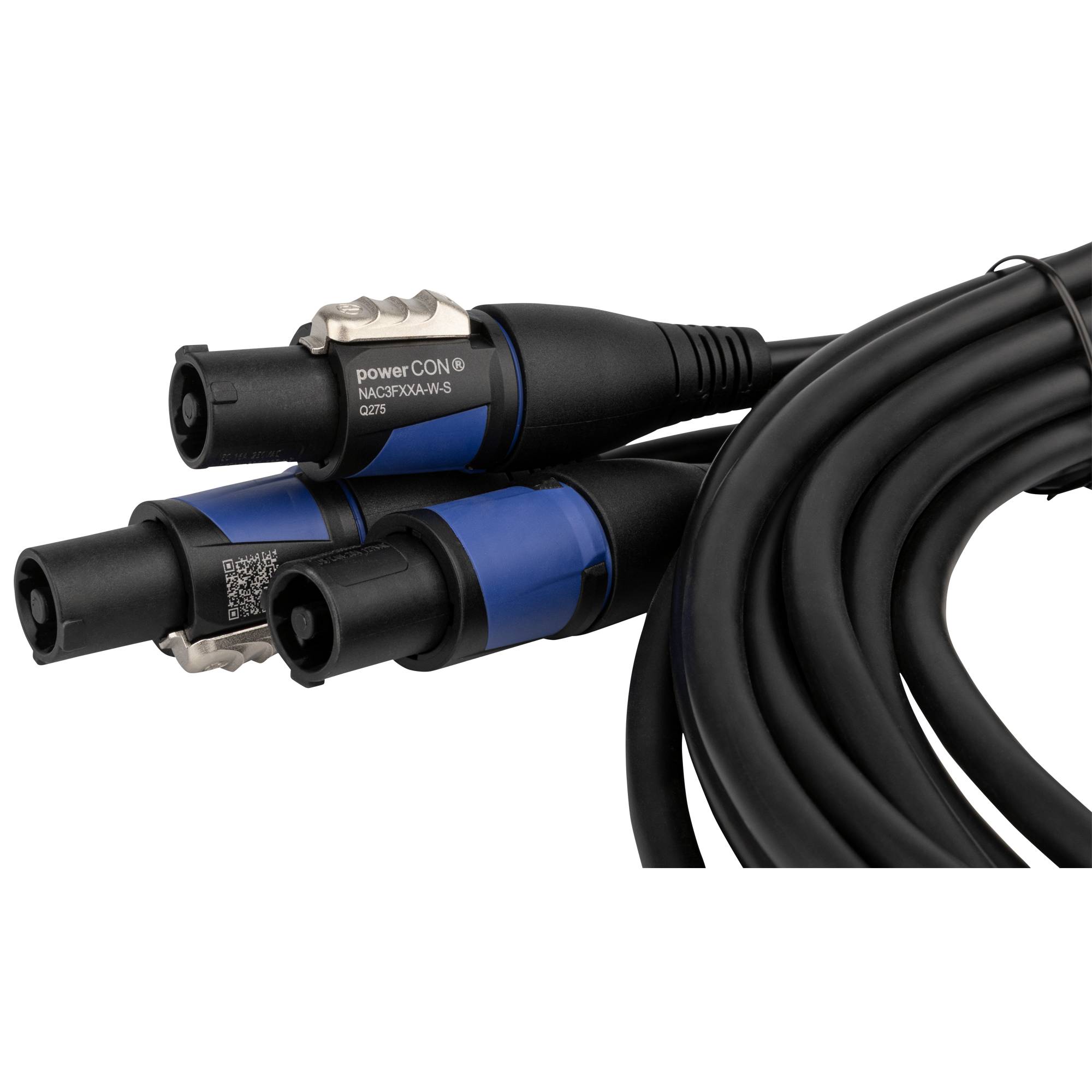 DAP Schuko to Neutrik powerCON splitter 3-way 5 m