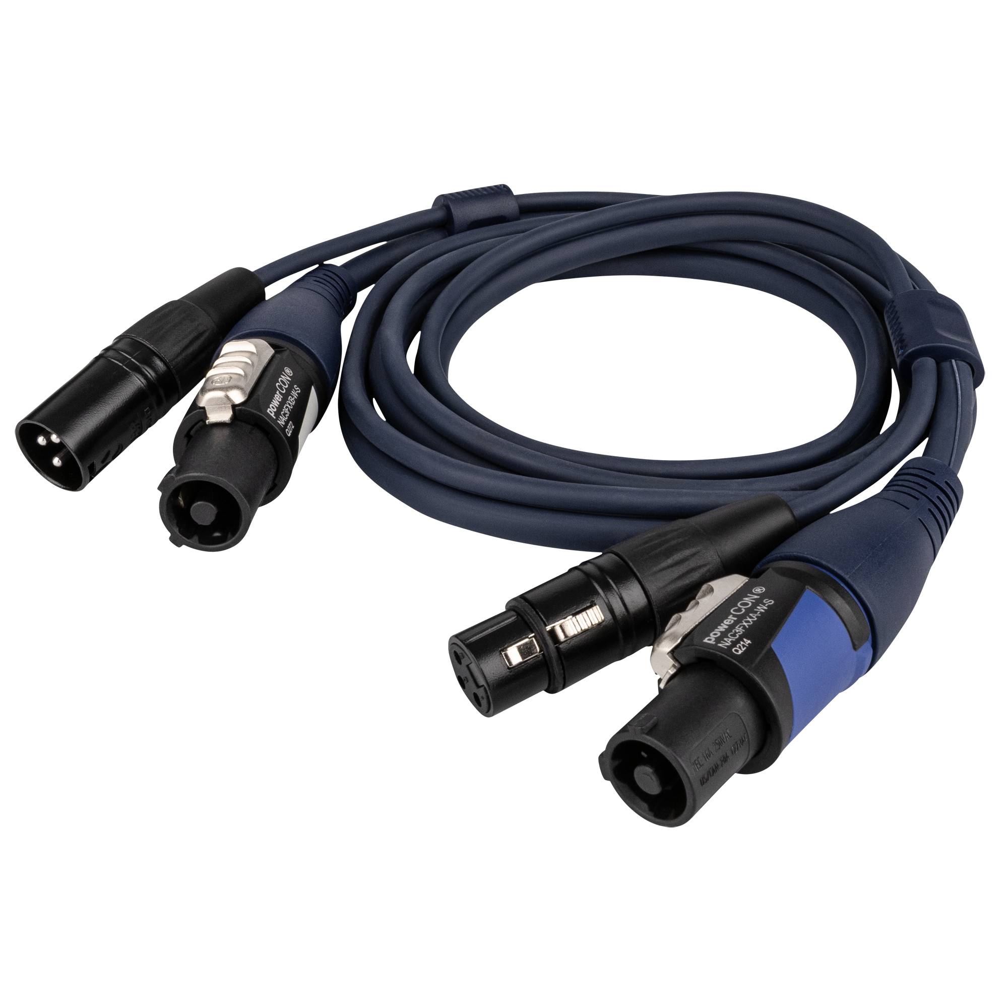 DAP powerCON/XLR M - powerCON/XLR F - DMX / Power 3 m