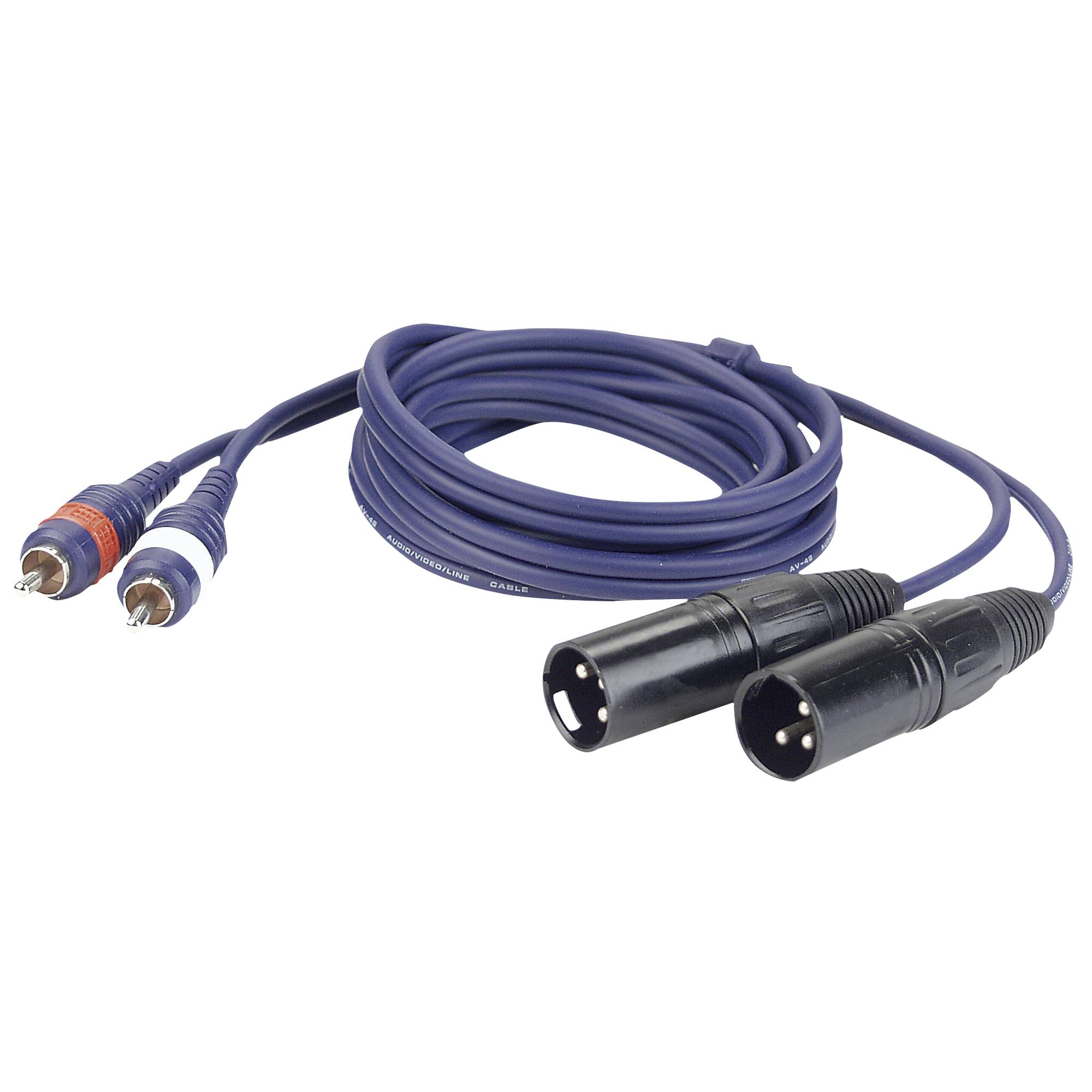 DAP FL26 - 2 RCA male L/R to 2 XLR/M 3P 1,5 m