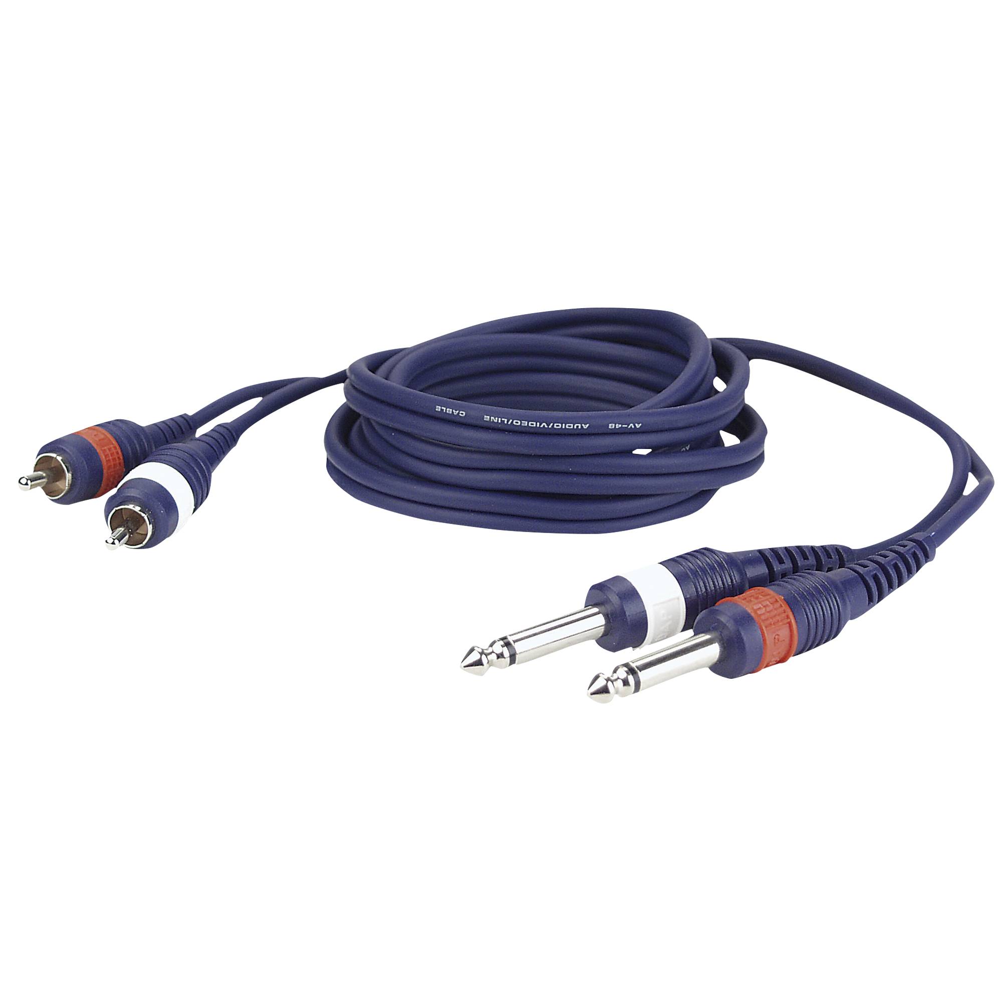 DAP FL23 - 2 RCA male L/R to 2 mono Jack L/R 1,5 m