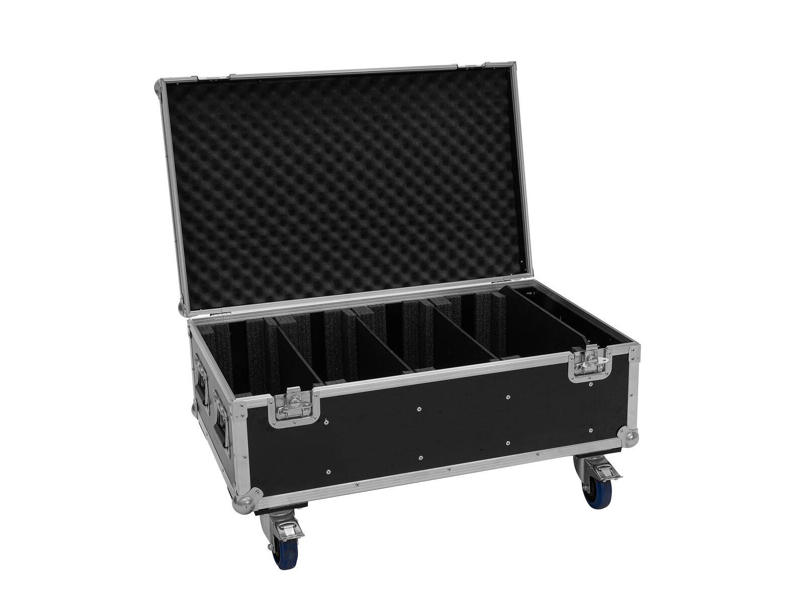 ROADINGER Flightcase 4x LED PMB-4 COB QCL mit Rollen