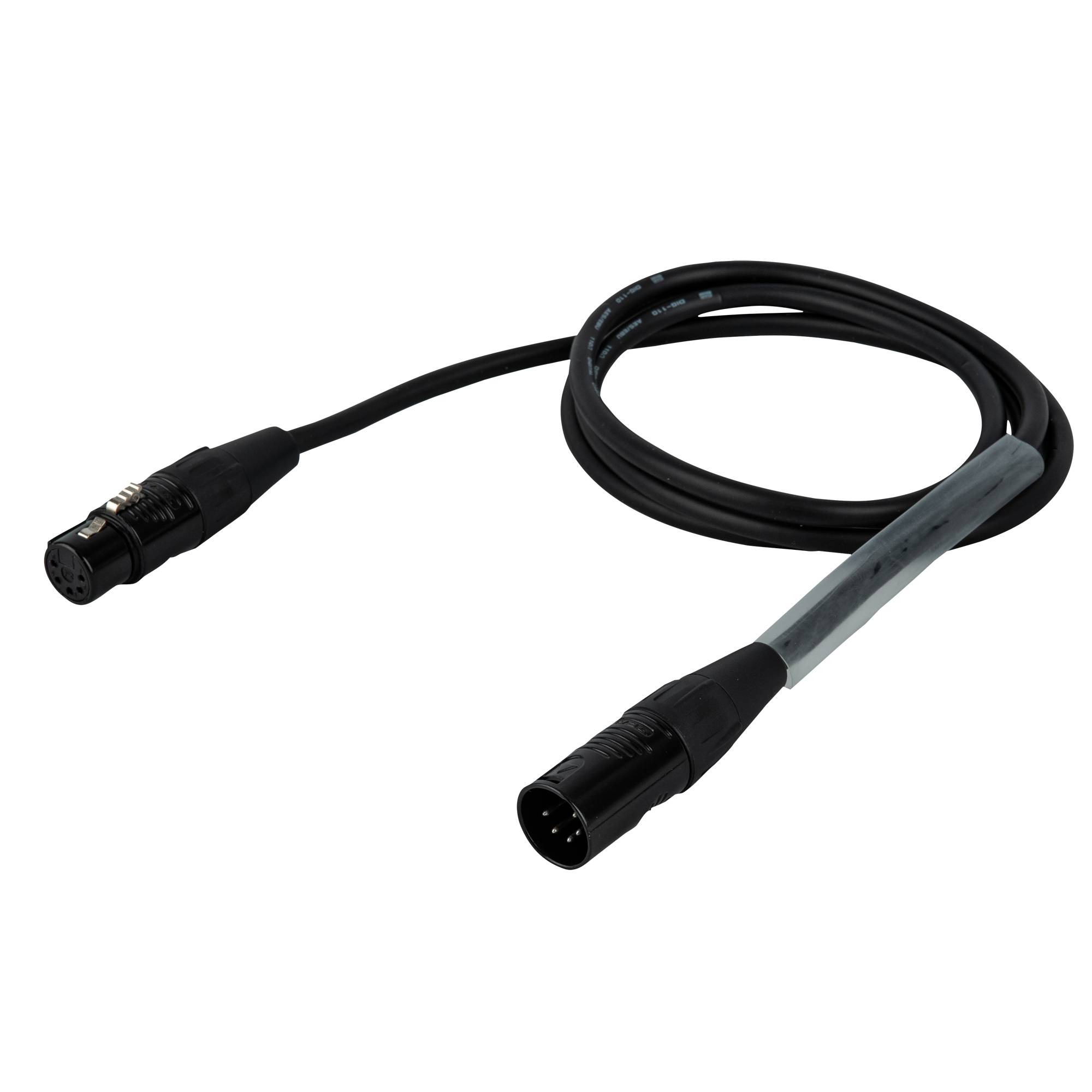 DAP FLR08 - DMX/AES-EBU XLR/M 5P to XLR/F 5P 1,5 m - versilbert