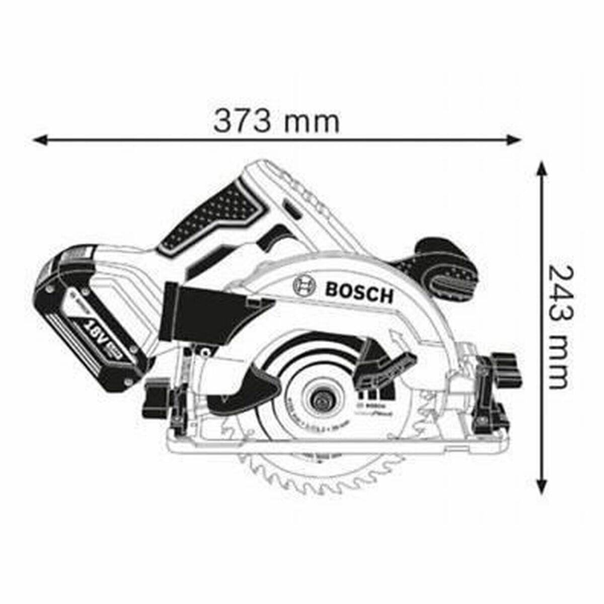 Bosch Bosch Akku-Handkreissä ge GKS 18V-57 G Ø 165 mm 18V - in L-Boxx clic & go Kreissä ge