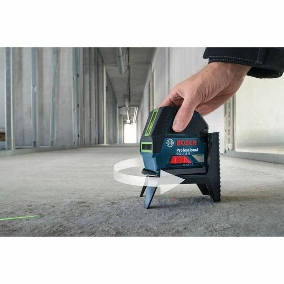 Bosch Bosch Kombilaser GCL 2-15 G / 3x 1,5 V-LR6-Batterie inkl. Deckenklemme + RM 1 + Laserzieltafel in Koffer - 0601066J00