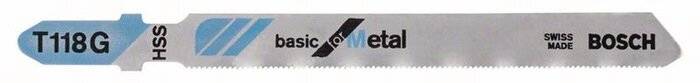 Bosch Bosch 3x Stichsä geblatt T 118 G Basic for Metal - 2608631674