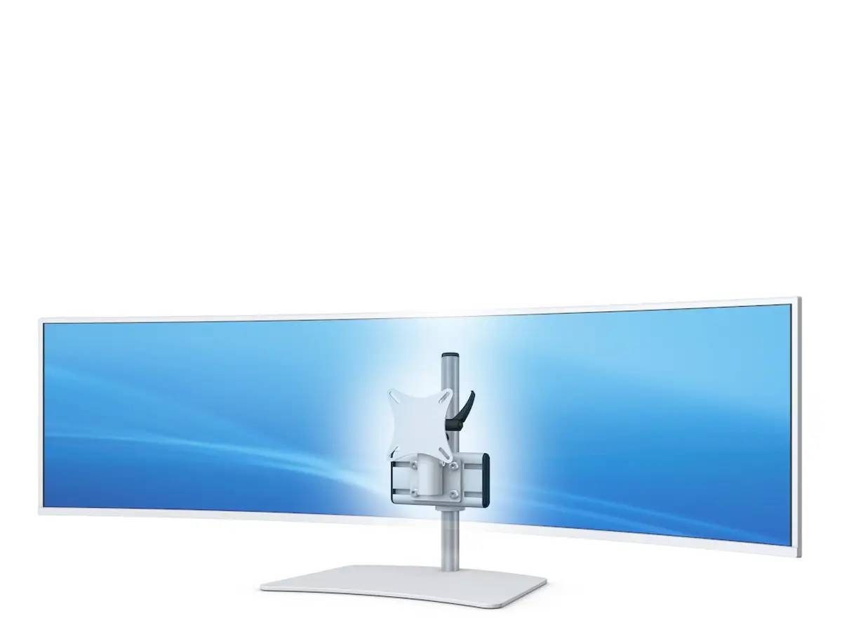 Curved Monitorhalter Flat bis 49" für 1 Bildschirm mit Tischstand