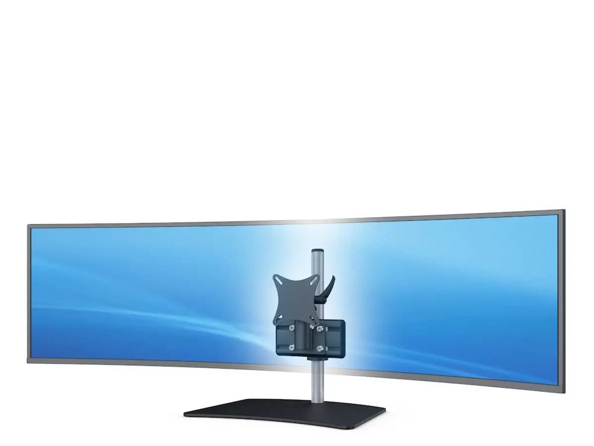Curved Monitorhalter Flat bis 49" für 1 Bildschirm mit Tischstand