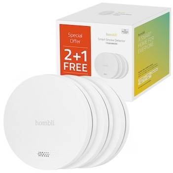 Hombli smarter Rauchmelder weiß (2+1 Promo Pack) Home & Living Smart Plug&Play