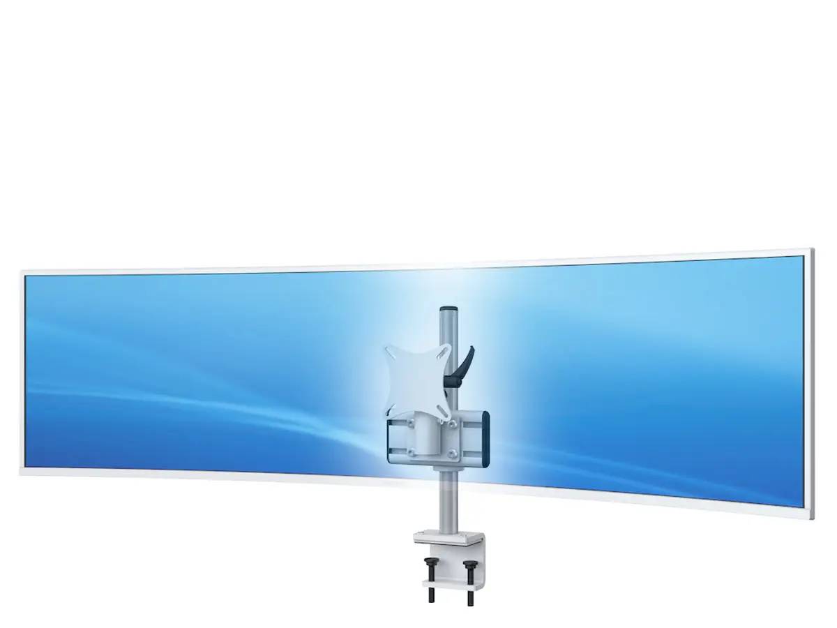 Curved Monitorhalter Flat bis 49" für 1 Bildschirm mit Tischklemme