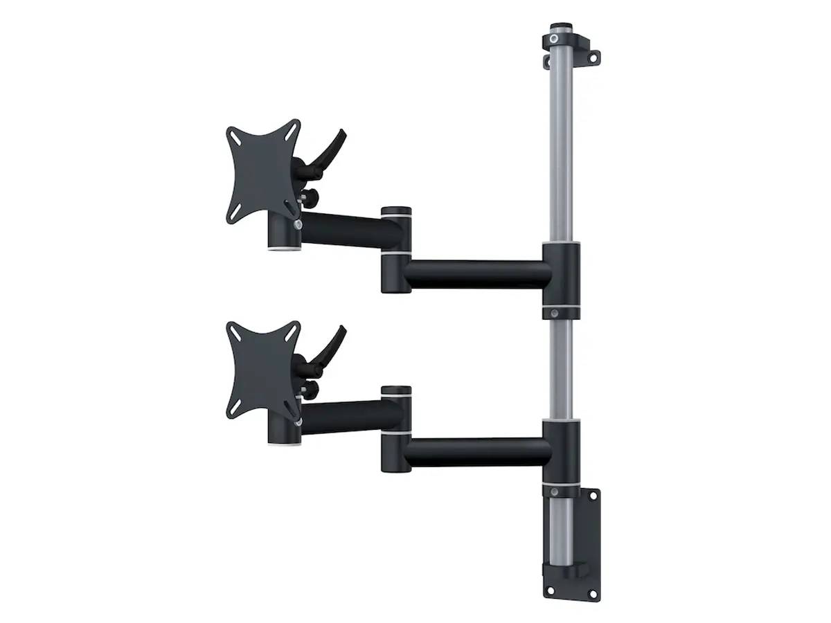 Curved Monitorhalter bis 49" für 2 Bildschirme mit Wandhalterung