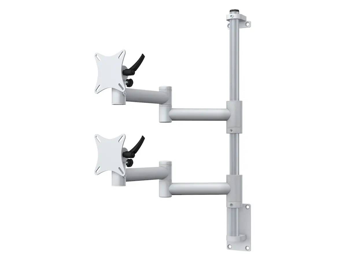 Curved Monitorhalter bis 49" für 2 Bildschirme mit Wandhalterung