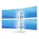 Curved Monitorhalter Flat bis 49" für 2 Bildschirme mit Tischstand Curved Monitorhalter Flat bis 49" für 2 Bildschirme mit Tischstand