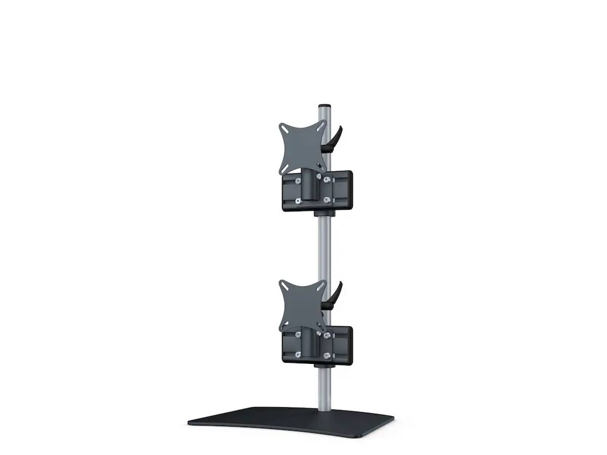 Curved Monitorhalter Flat bis 49" für 2 Bildschirme mit Tischstand