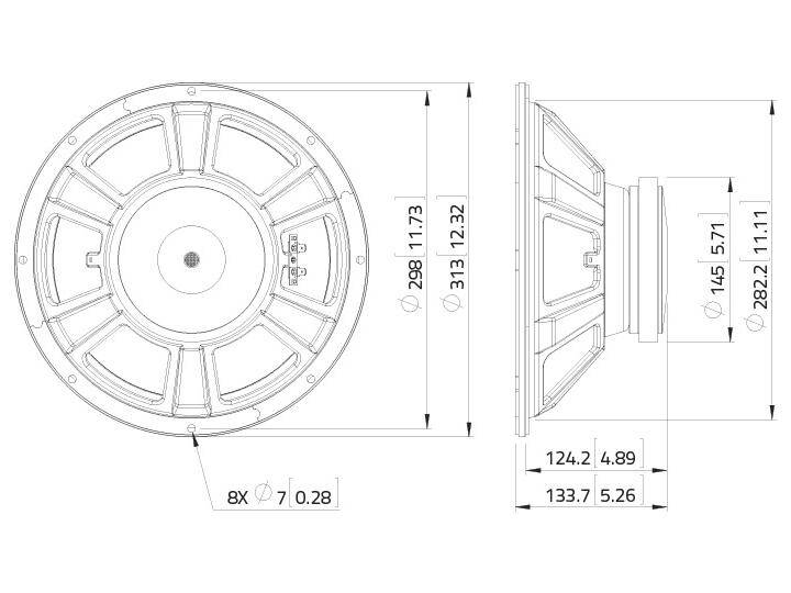 LAVOCE FBASS12-20 12 Zoll Bassgitarrenlautsprecher, Ferrit
