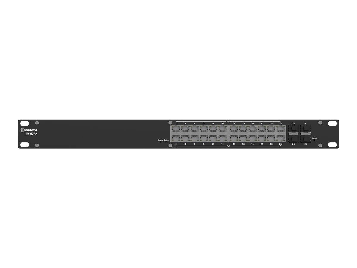 Teltonika SWM282 - Switch - L2+ - managed - 24 x 10/100/1000 (PoE+)+ 4 x Gigabit