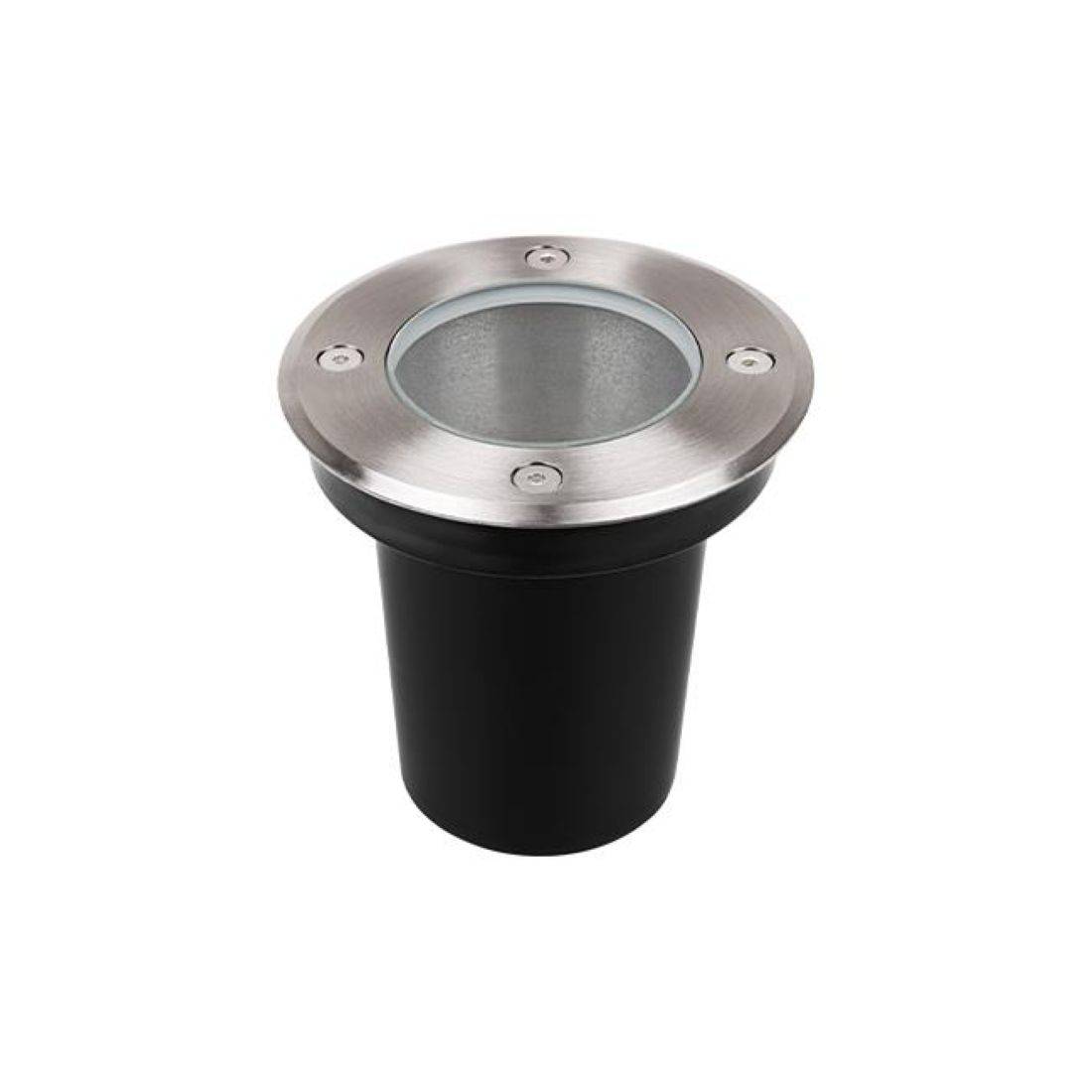 1997 Bodeneinbau rund starr Ø100mm Edelstahl Sockel GU10 für LED