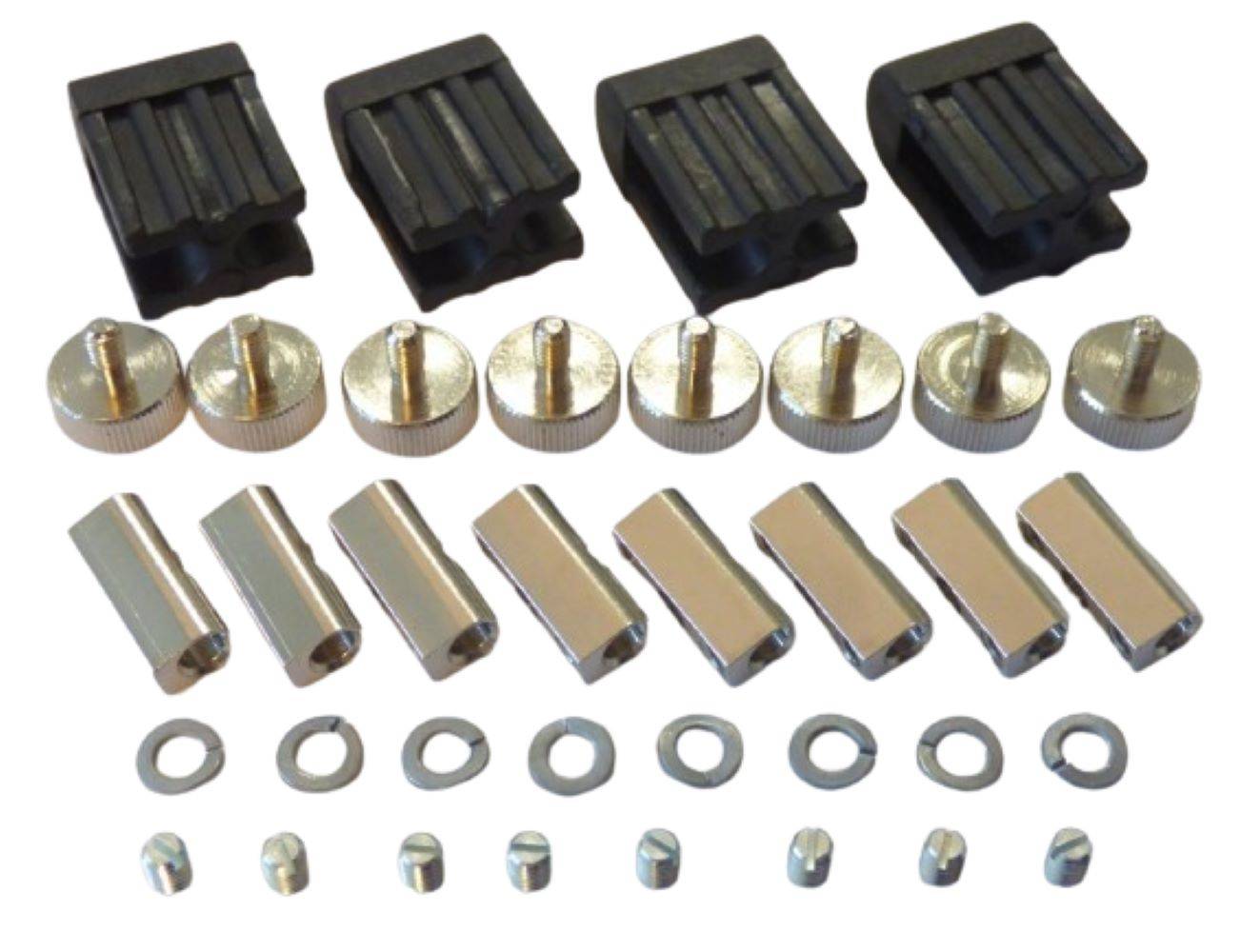 3416 Lampen Halter schwarz für Stift Sockel LED Lampen 4-er Satz