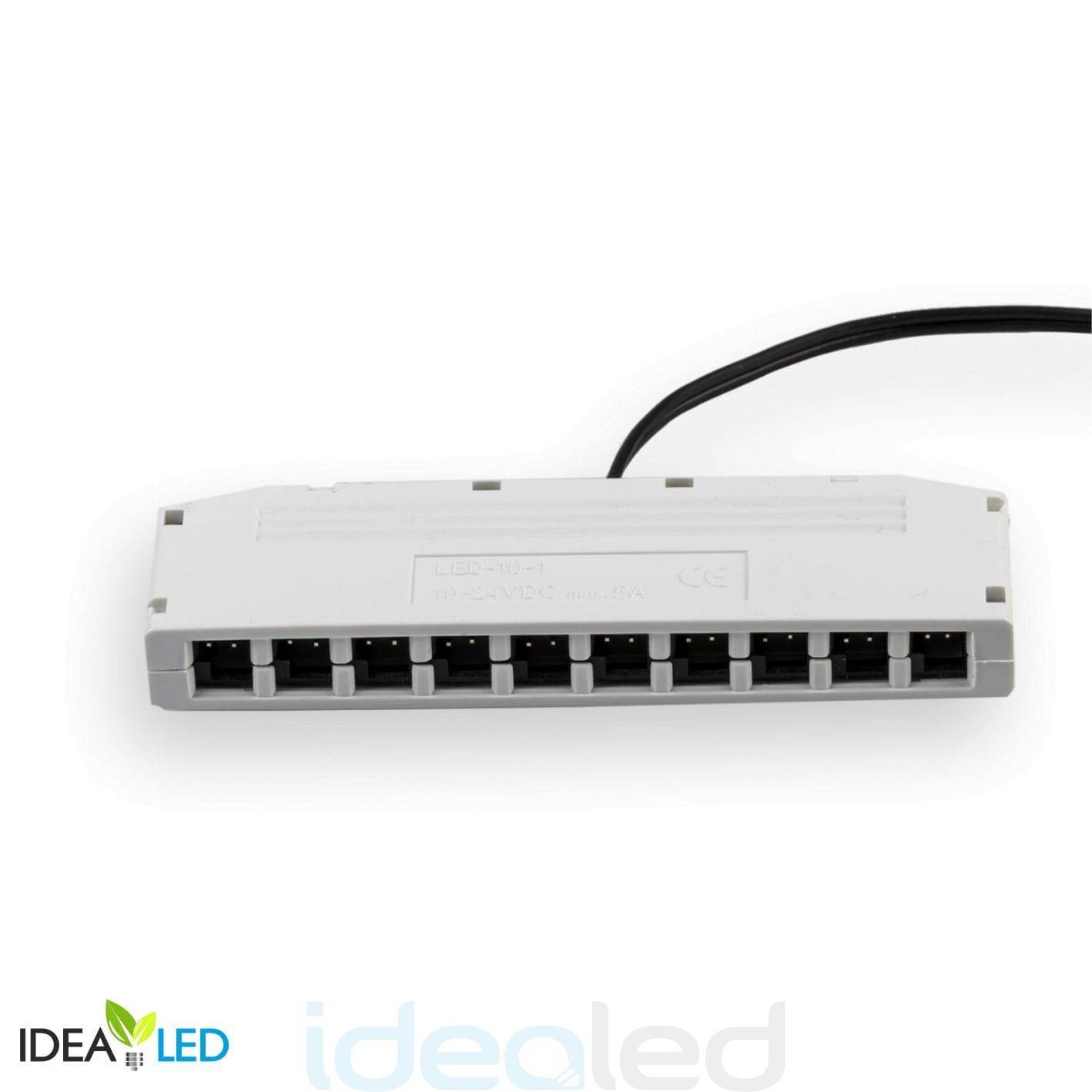 5548 LED Leuchte 6x40cm 6xU-Schiene weiß + schwarz Netzteil rot