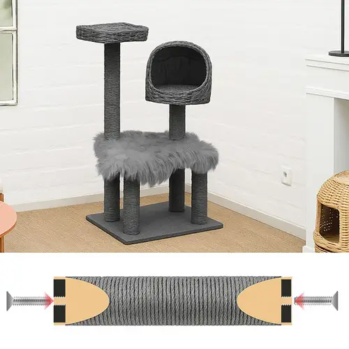 15 cm Sisalstamm für Kratzbaum Ersatzstamm M8 - Ø 9,2 cm Sisalsäule Kratzstamm 15 cm Sisalstamm für Kratzbaum Ersatzstamm M8 - Ø 9,2 cm Sisalsäule Kratzstamm