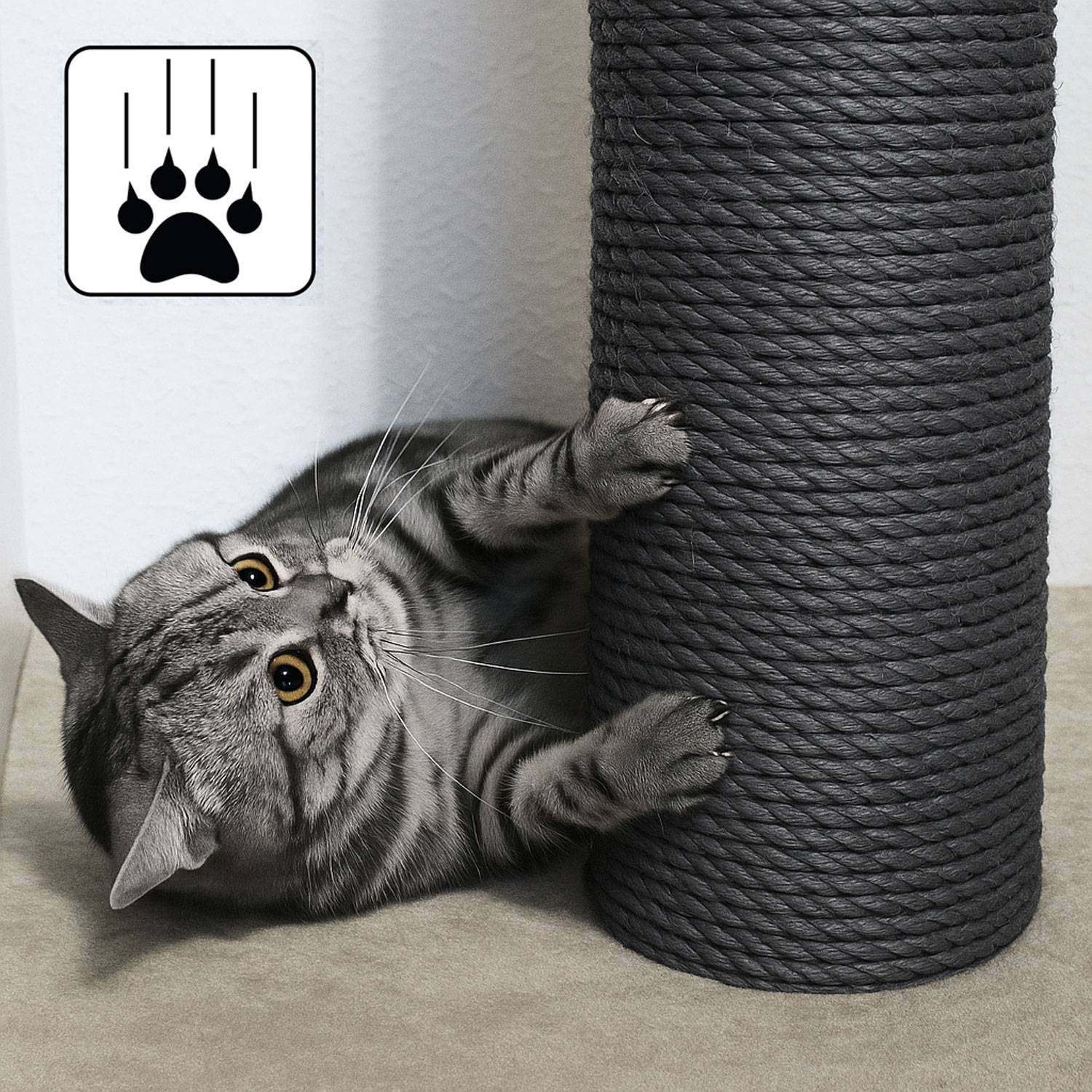 15 cm Sisalstamm für Kratzbaum Ersatzstamm M8 - Ø 7,4 cm Sisalsäule Kratzstamm