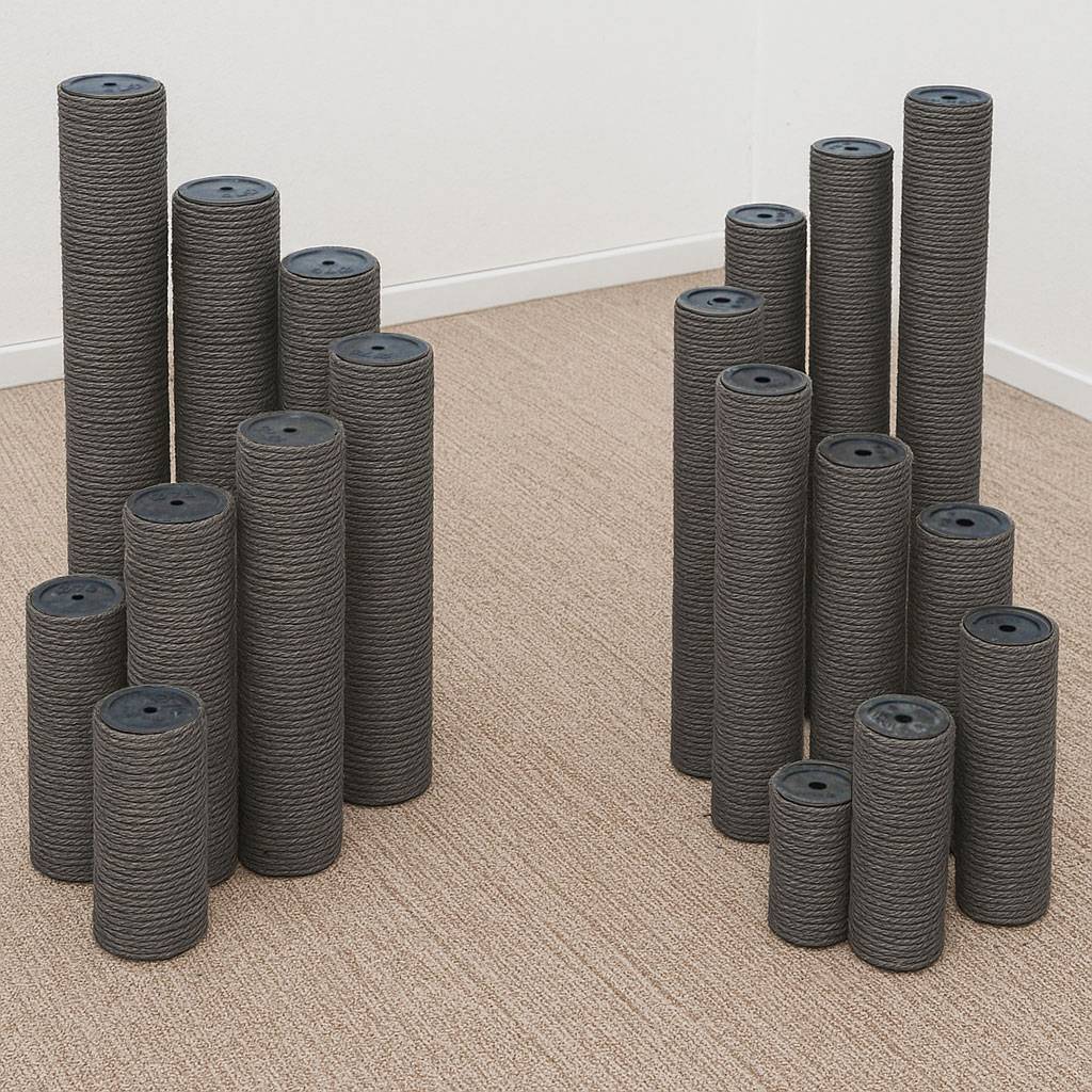 40 cm Sisalstamm für Kratzbaum Ersatzstamm M8 - Ø 9,2 cm Sisalsäule Kratzstamm