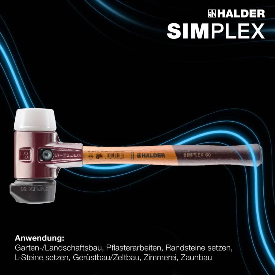 Schonhammer SIMPLEX-Plusbox Starterkit L.165mm Kopf-D.60mm mittelh.lackiertes HO