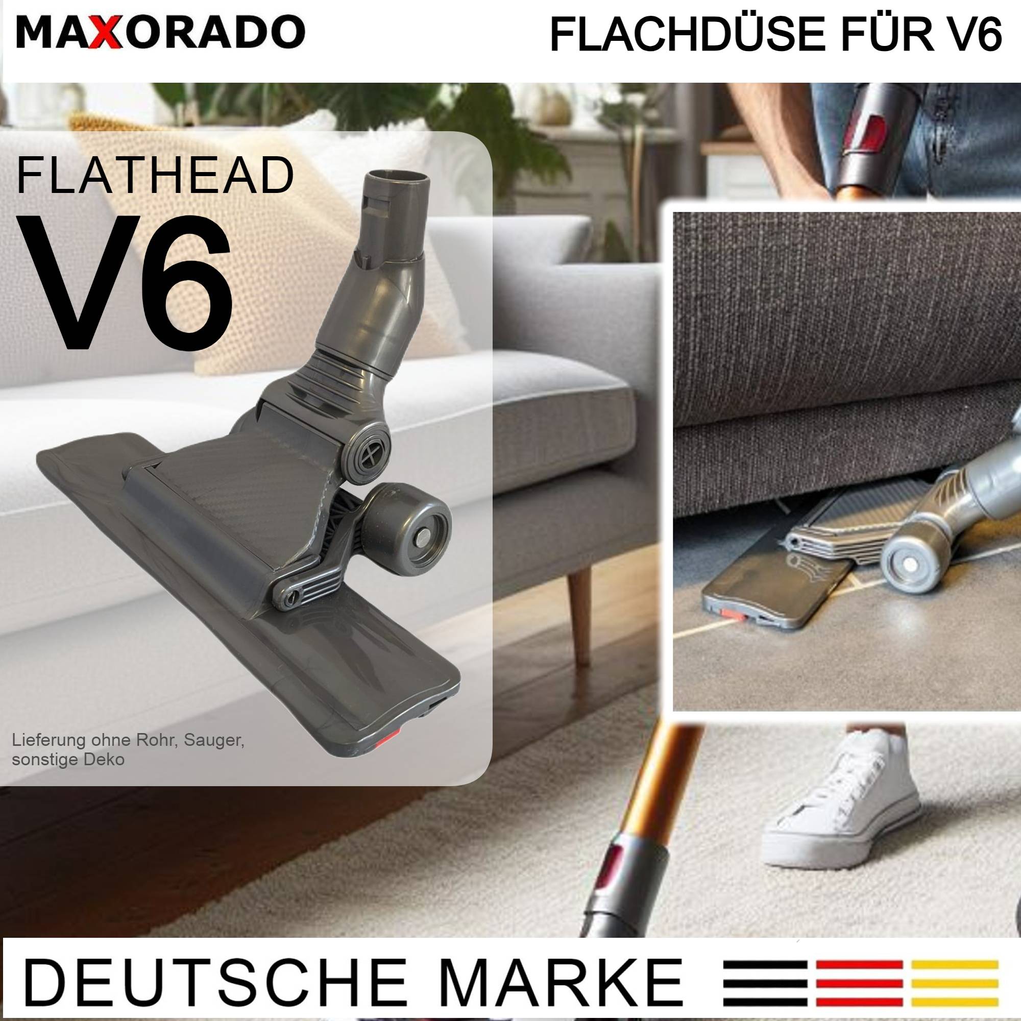 Flachdüse für Dyson V6 Flat Out Head Staubsauger flach Düse 914617-01