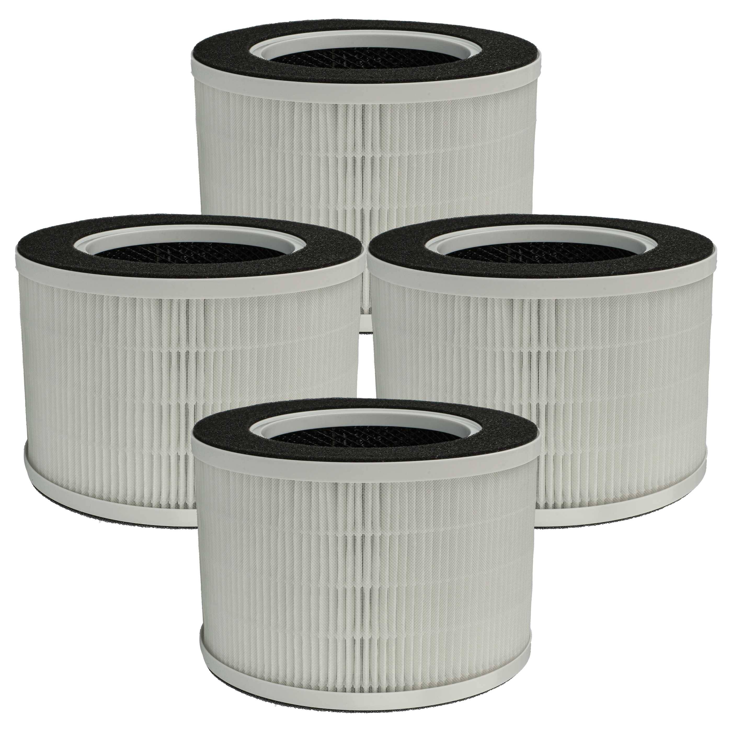 vhbw 4x Luftilter Ersatz für Medion 50065982 für Luftreiniger - Kombifilter Vorfilter + HEPA + Aktivkohle