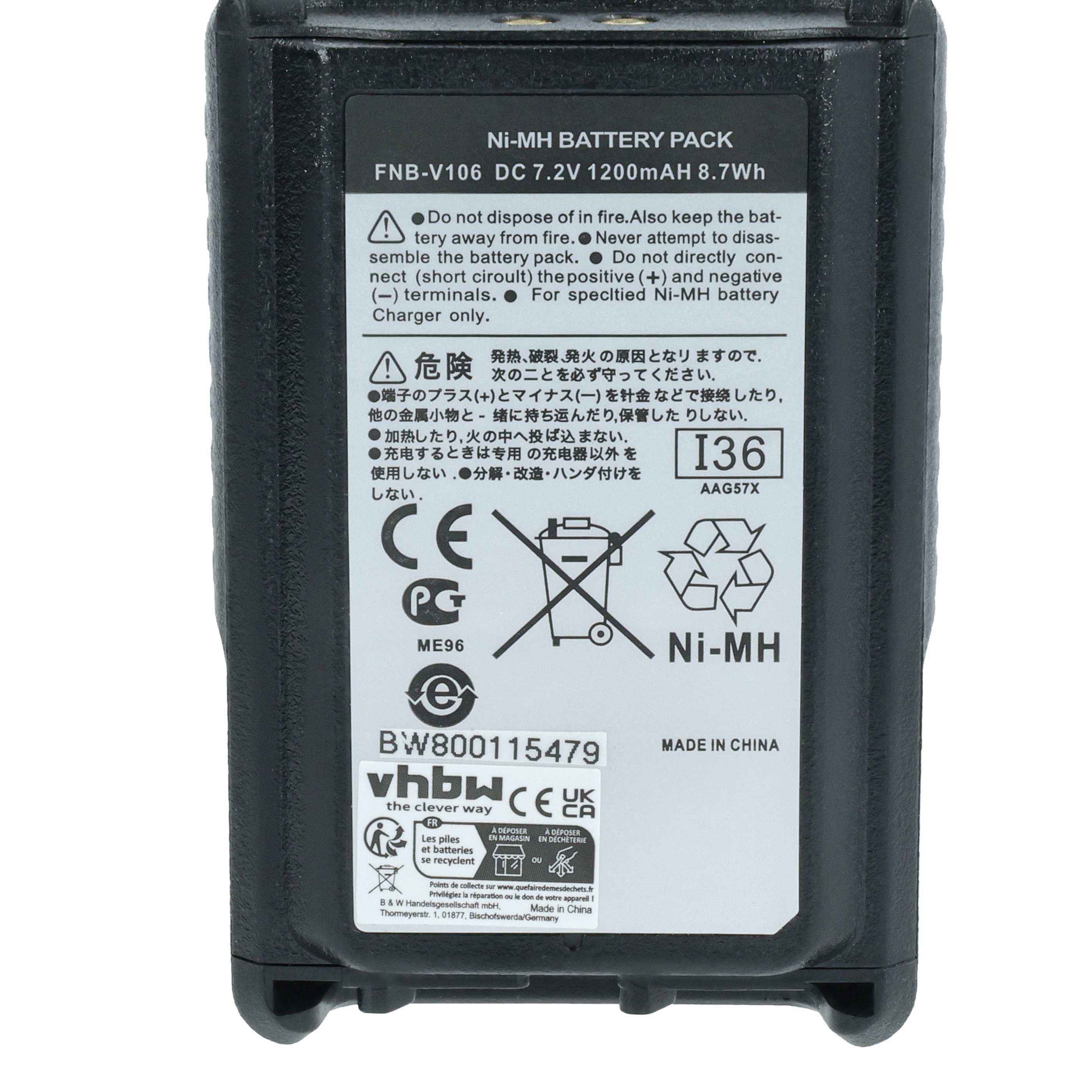 Eine schwarze wiederaufladbare Batterie mit der Aufschrift 
