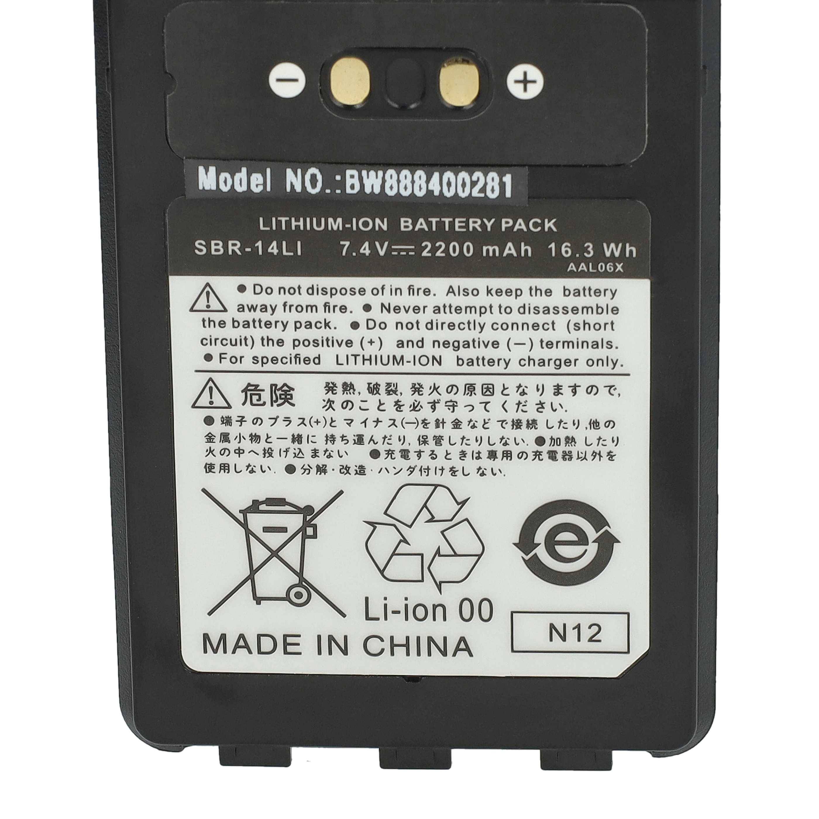 Ein rechteckiger Lithium-Ionen-Akkupack mit der Modellnummer 
