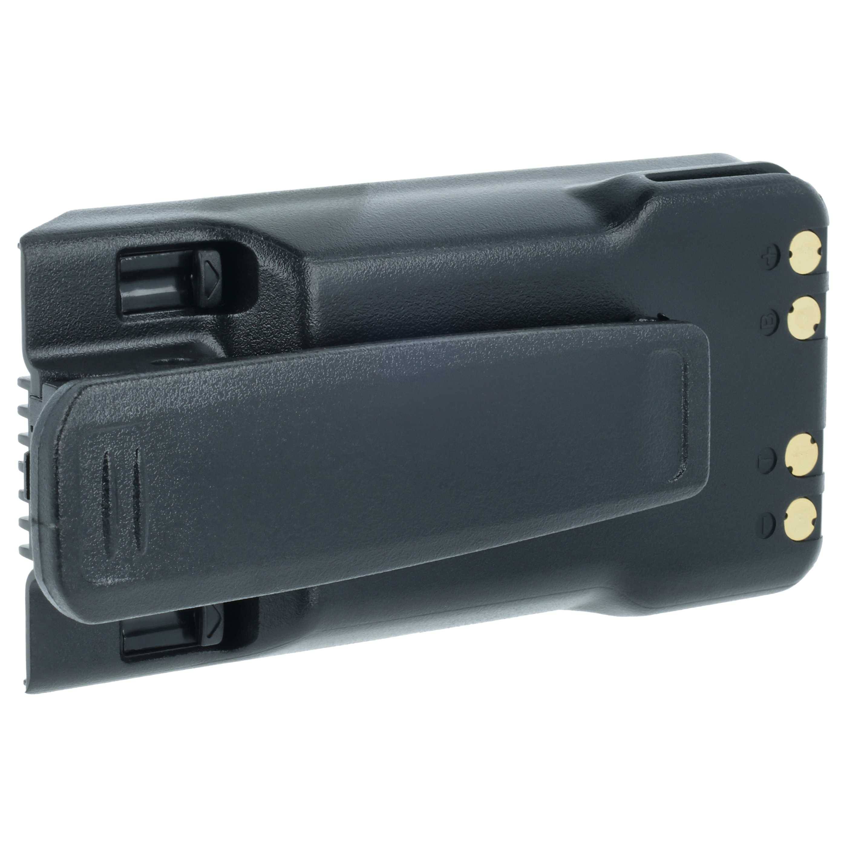 vhbw Akku kompatibel mit Icom IC-F2000S, IC-F2000T, IC-F2000D, IC-F29DR, IC-F1000T Funkgerät, Walkie Talkie (2250 mAh, 7,4 V, Li-Ion) + Gürtelclip