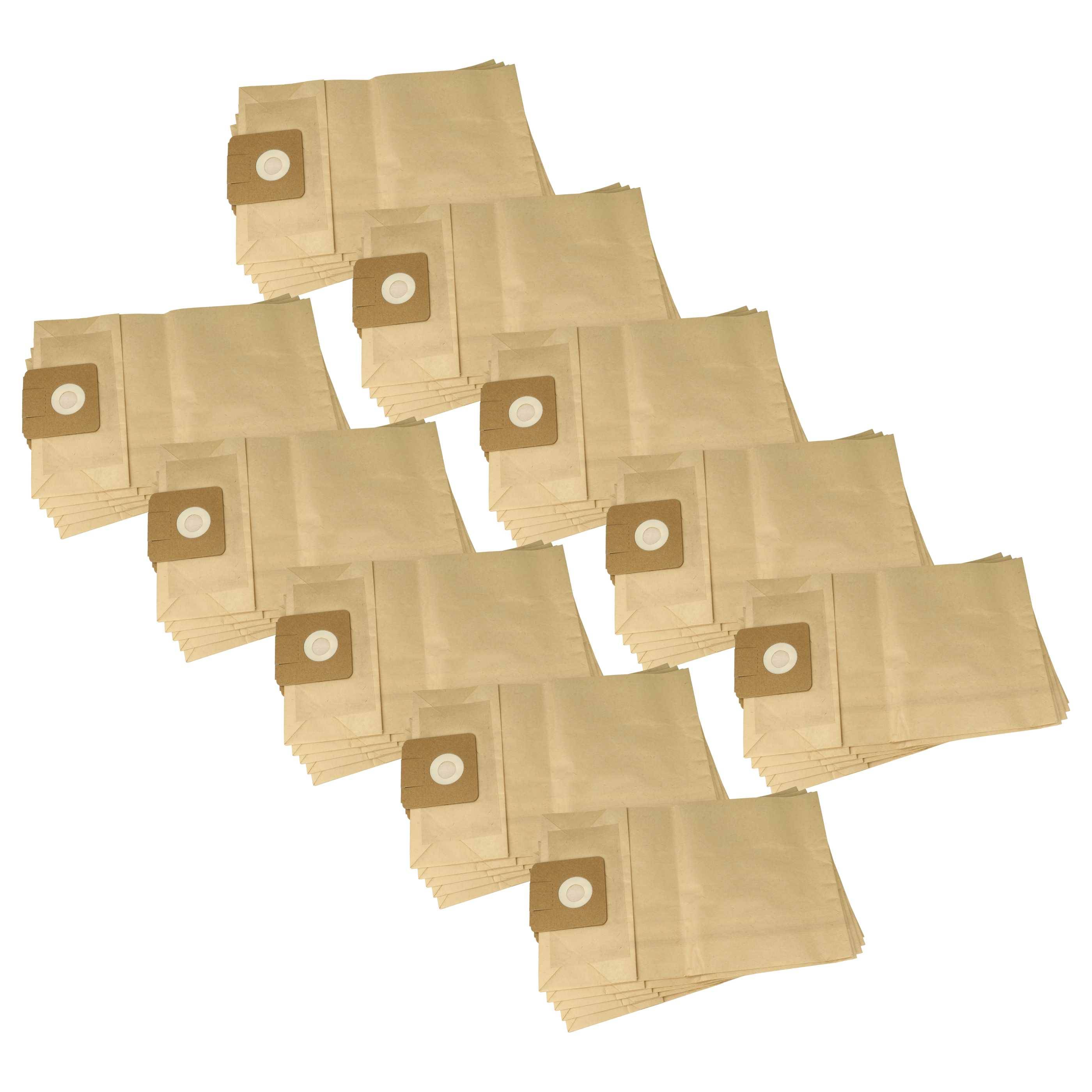 vhbw 50x Staubbeutel kompatibel mit Floordress QP152, QS12, S12 Staubsauger - TA 1 40cm x 24cm braun