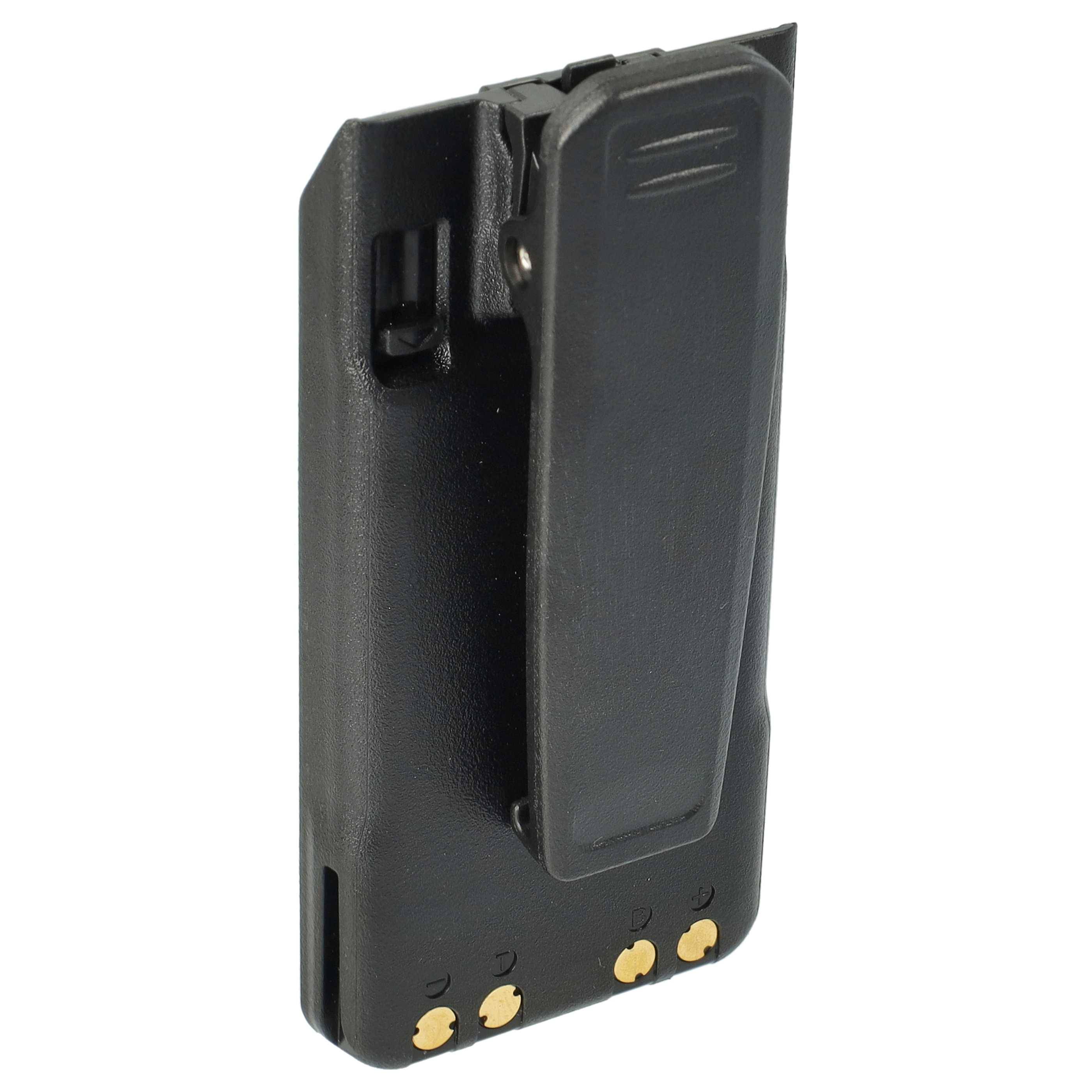 vhbw 5x Akku kompatibel mit Icom IC-F2000T, IC-F29SDR, IC-F29DR, IC-F29DR2 Funkgerät, Walkie Talkie (1500 mAh, 7,4 V, Li-Ion) + Gürtelclip