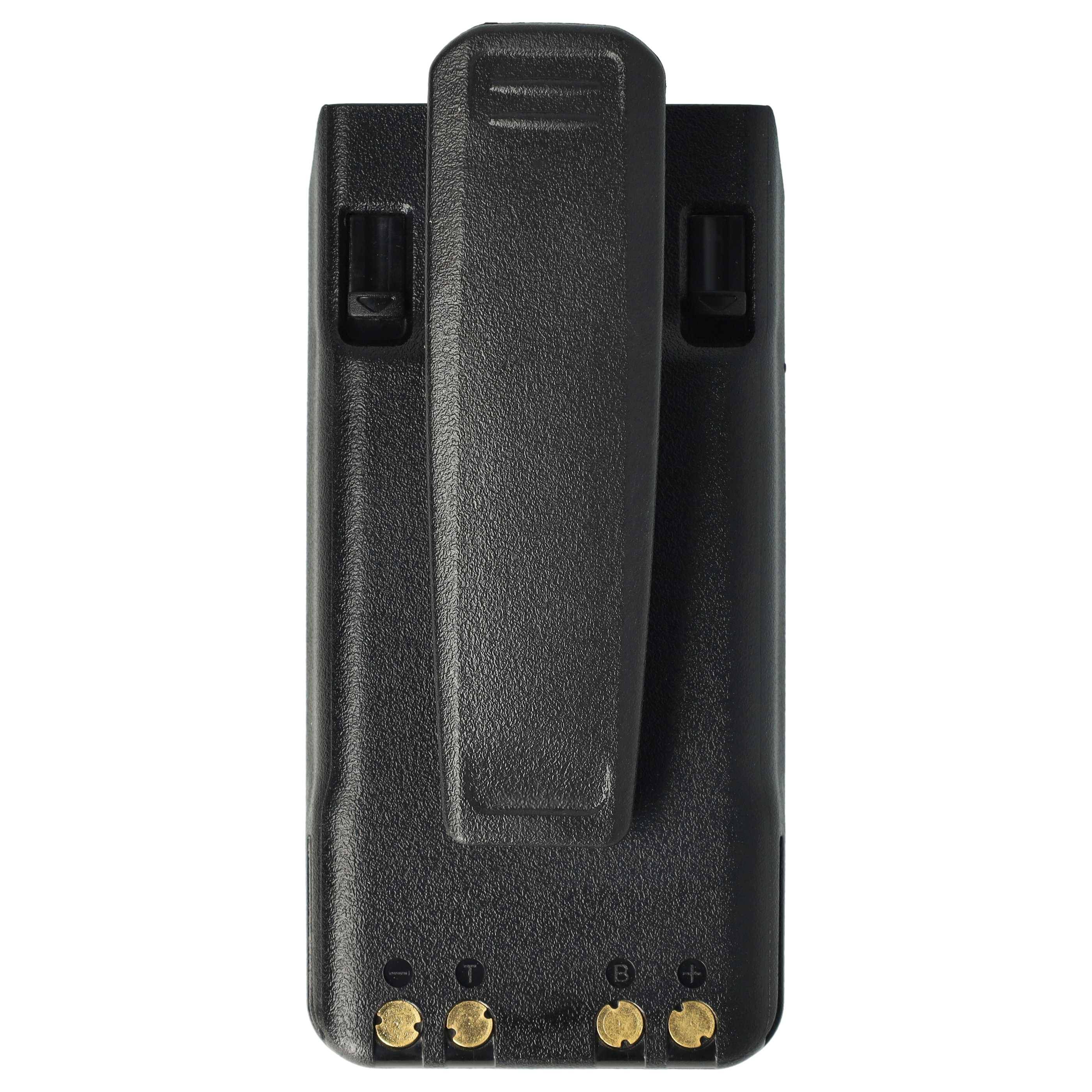 vhbw 5x Akku kompatibel mit Icom IC-F2000T, IC-F29SDR, IC-F29DR, IC-F29DR2 Funkgerät, Walkie Talkie (1500 mAh, 7,4 V, Li-Ion) + Gürtelclip