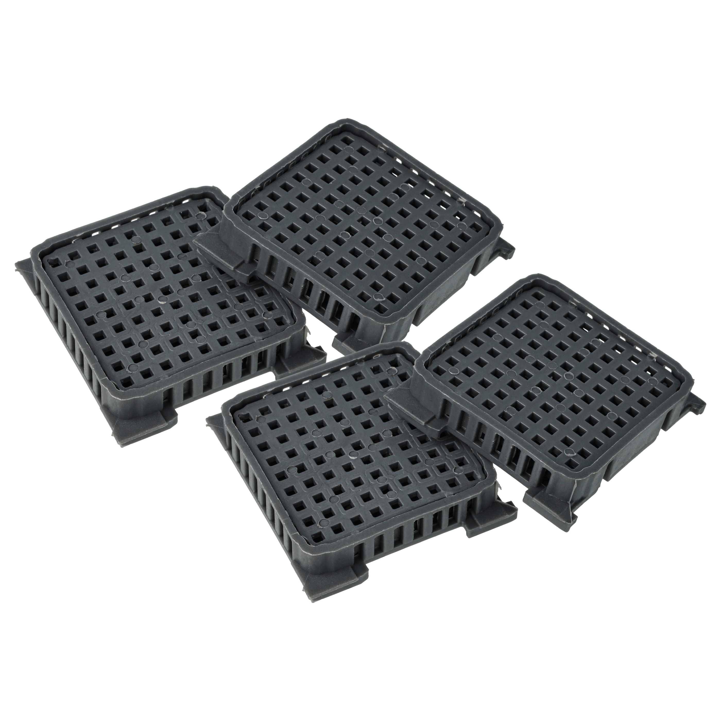 vhbw 4x Filter kompatibel mit Liebherr CBNstc 579i-20B, CBNstd 579i-20A, CBNstd 5783-20A, CBNstd 578i-20A Kühlschrank - Aktivkohlefilter