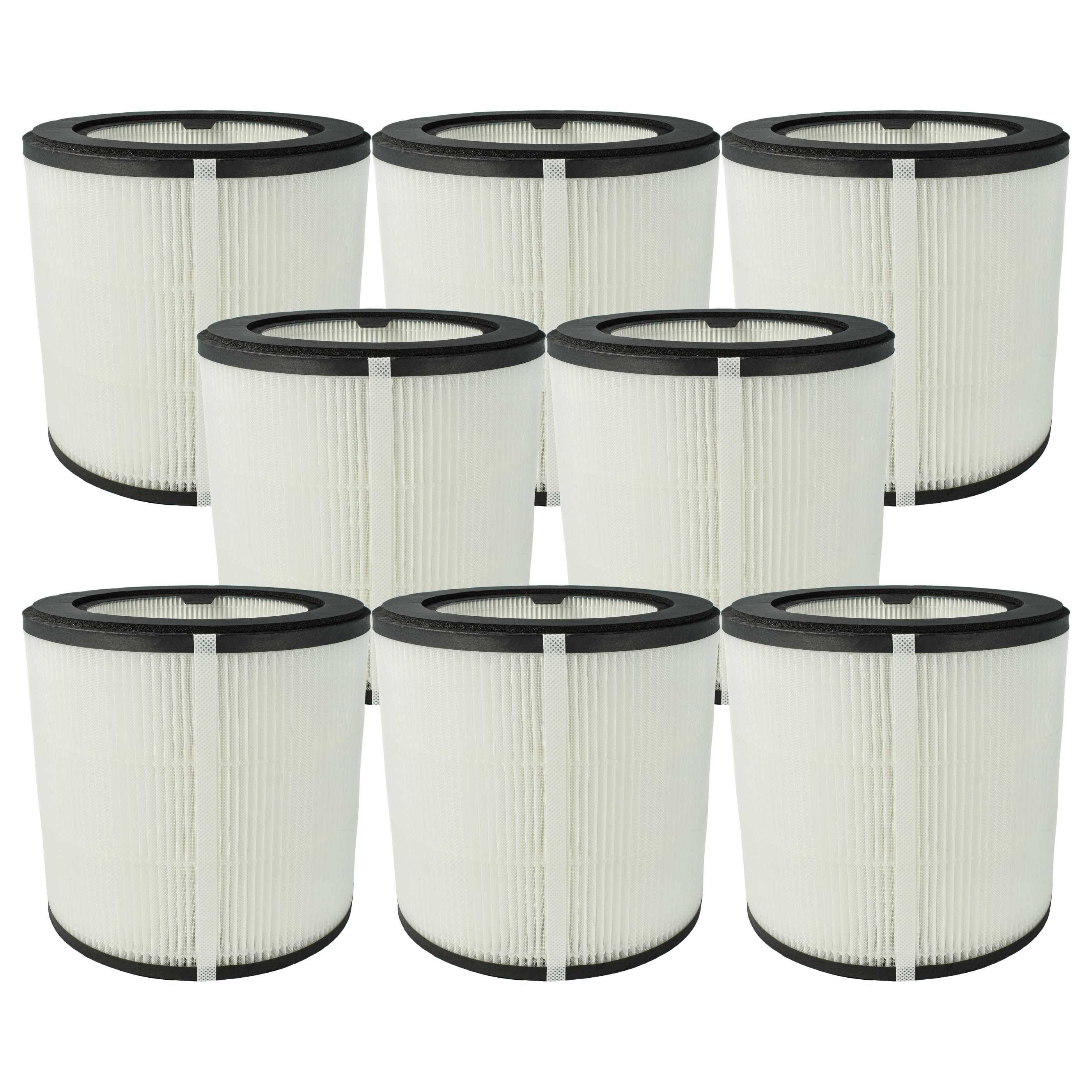 vhbw 8x HEPA Filter kompatibel mit Philips 800 Series, AC 0819/10, 800I Serie, A282838, AC0817, AC0819 Luftreiniger - Ersatz-Filter