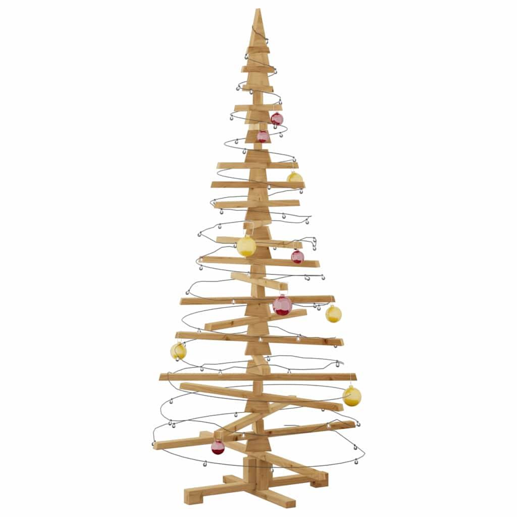 vidaXL Holz Weihnachtsbaum mit Ständer Braun 180 cm Massivholz Kiefer