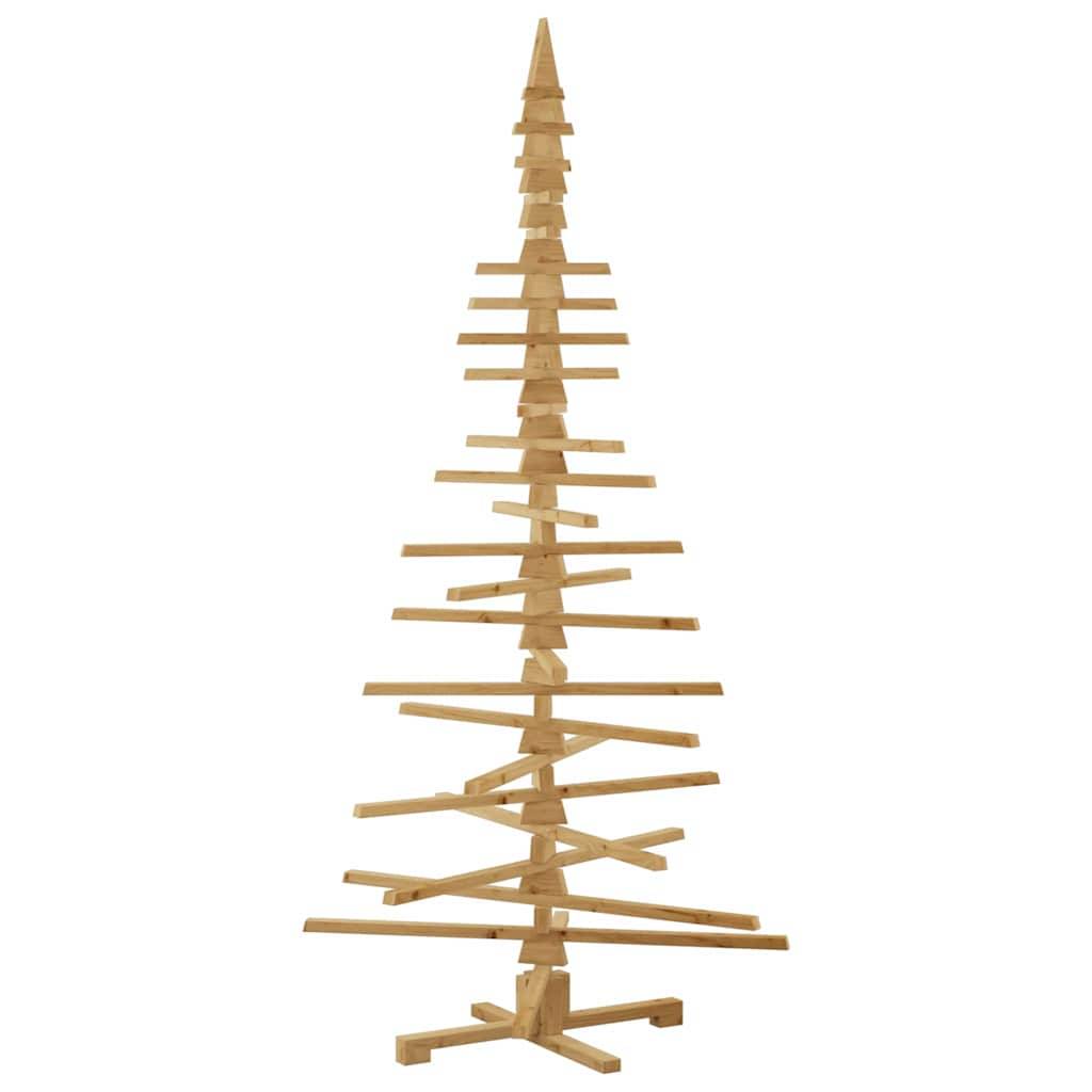 vidaXL Holz Weihnachtsbaum mit Ständer Braun 210 cm Massivholz Kiefer
