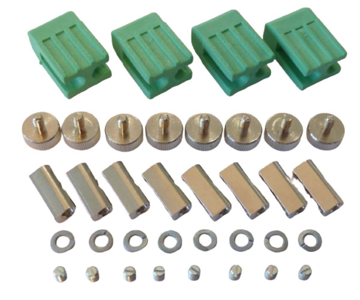 1323 Isolierteil für 50mm LED Lampen 12V Gx5,3 grün 4-er Satz