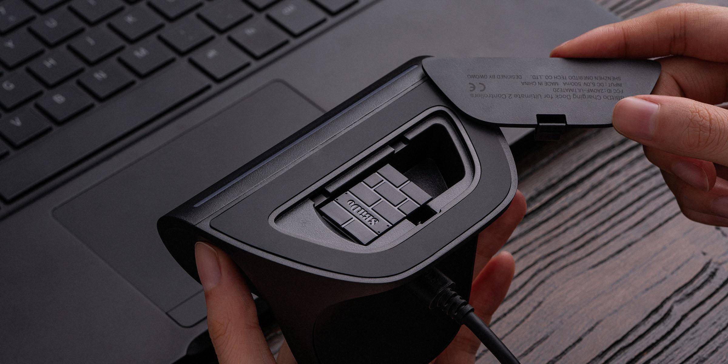 8BitDo Ultimate 2 Wireless Controller, Hall Effekt TMR-Sticks, Fire Ring, 2,4G, Bluetooth, USB-C - Farbe: Schwarz