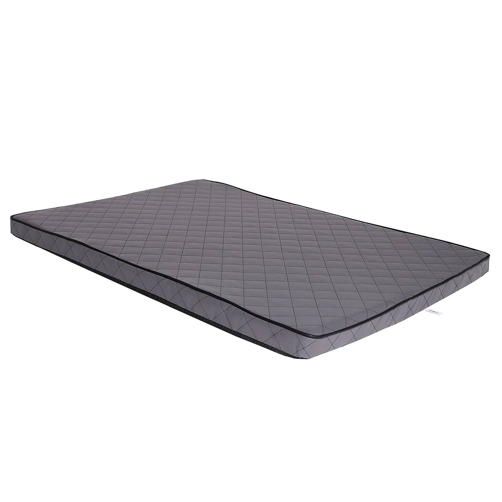 lionto Hundematte orthopädisch, druckentlastende Memory-Foam Liegefläche, rutschfeste Unterseite & abnehmbarer Bezug, 100x70 cm, grau