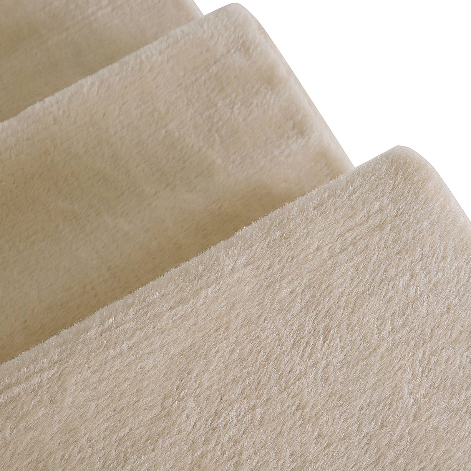 lionto Hundetreppe, weich gepolstert & gelenkschonend, rutschfest & stabil, mit abnehmbarem Plüschbezug, 46x36x34 cm, beige