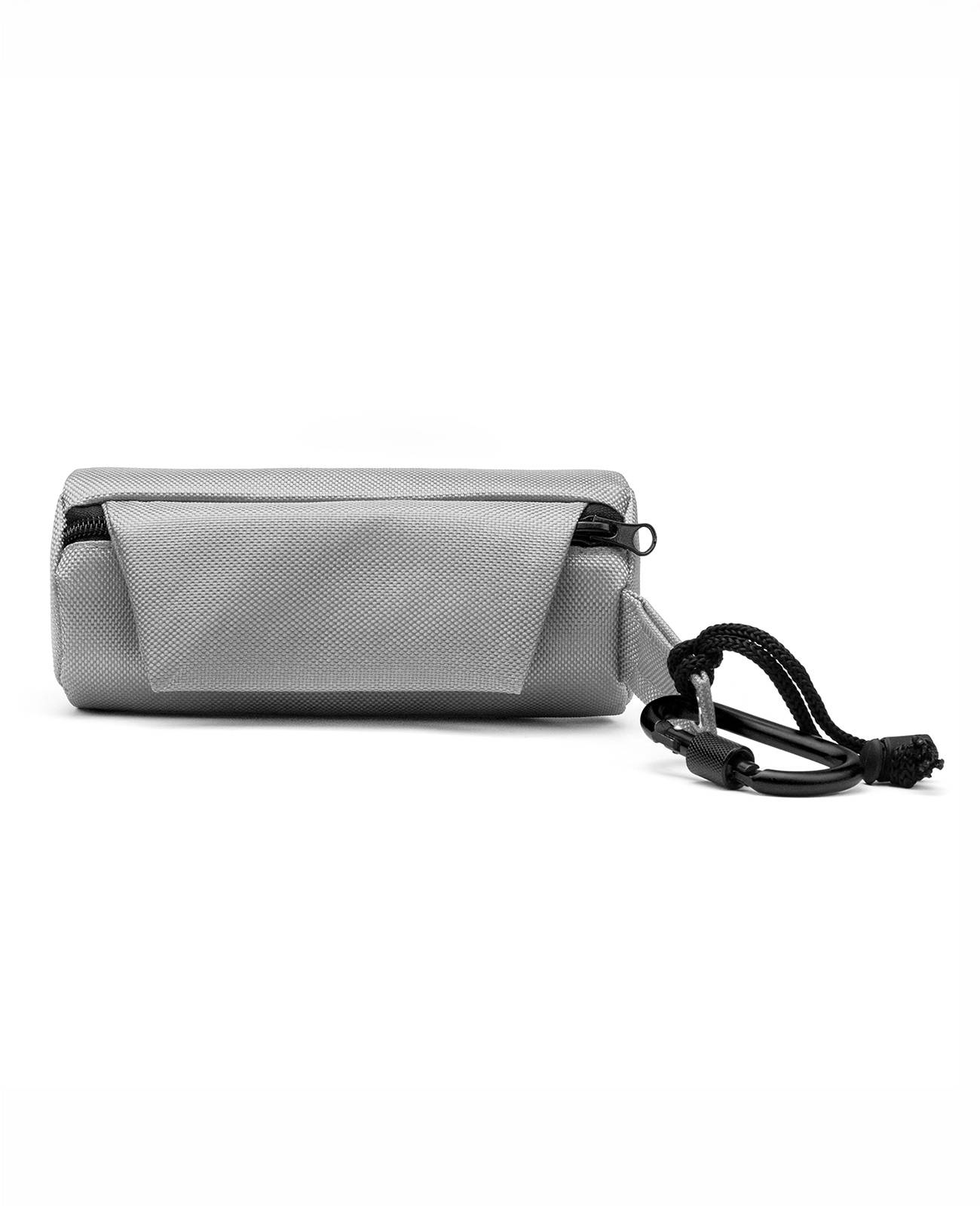 lionto Futterbeutel, Apportier- & Trainingsdummy mit Karabiner, Schaumstoffpolsterung & Wurfhilfe-Kordel, 18x7 cm, grau