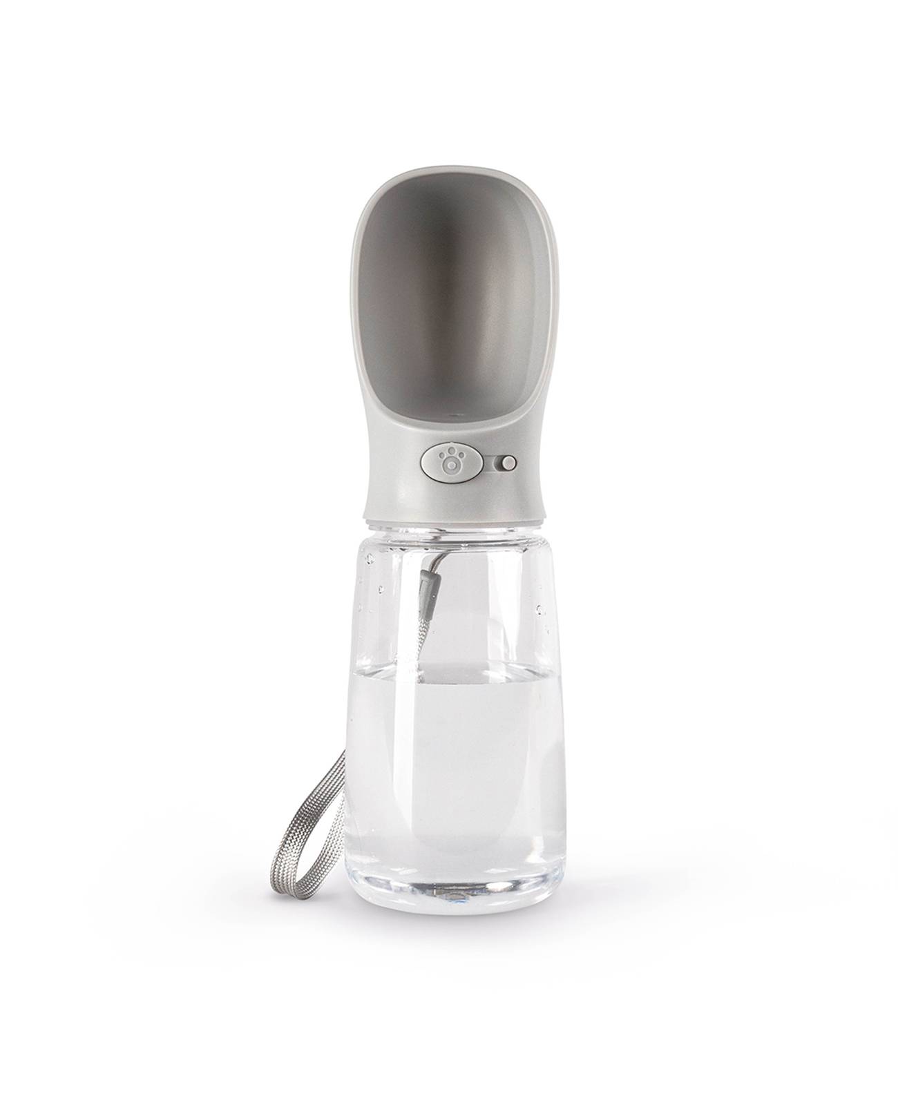 lionto Wasserspender, Trinkflasche für Hunde auf Spaziergängen & Reisen, auslaufsicher, leicht & hygienisch, 500ml, grau