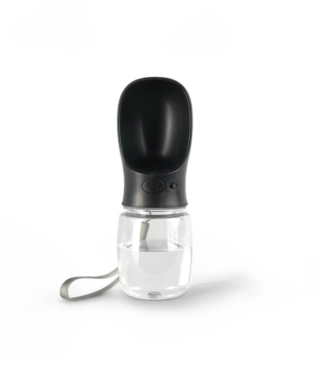 lionto Wasserspender, Trinkflasche für Hunde auf Spaziergängen & Reisen, auslaufsicher, leicht & hygienisch, 350ml, schwarz